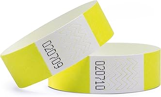 linie zwo ®, 100 stuks Tyvek ® polsbandjes onbedrukt 19mm, Neon geel