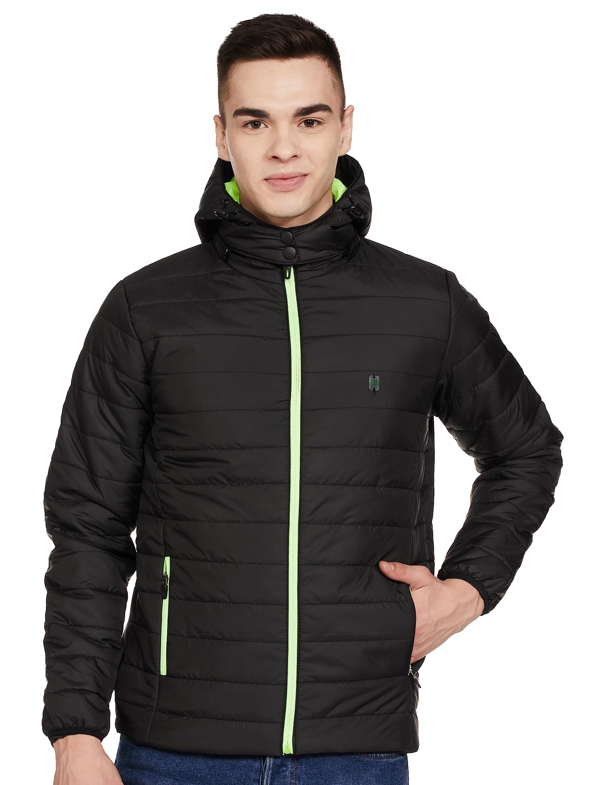 the indian garage co Men Slim Fit Solid Puffer Jackets-picture-39