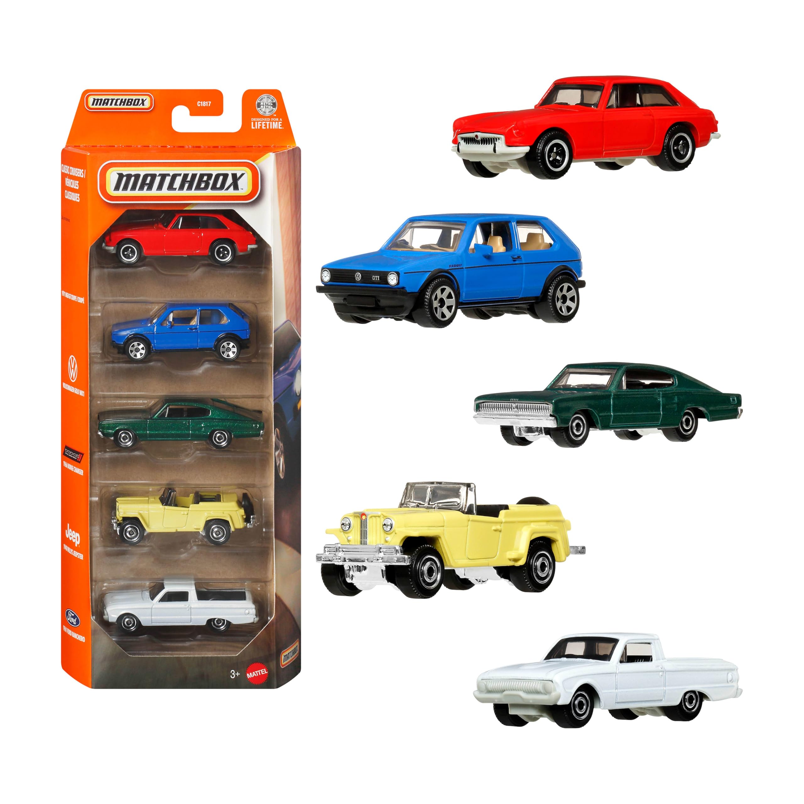 Matchbox 5-pak aut i ciężarówek zabawkowych