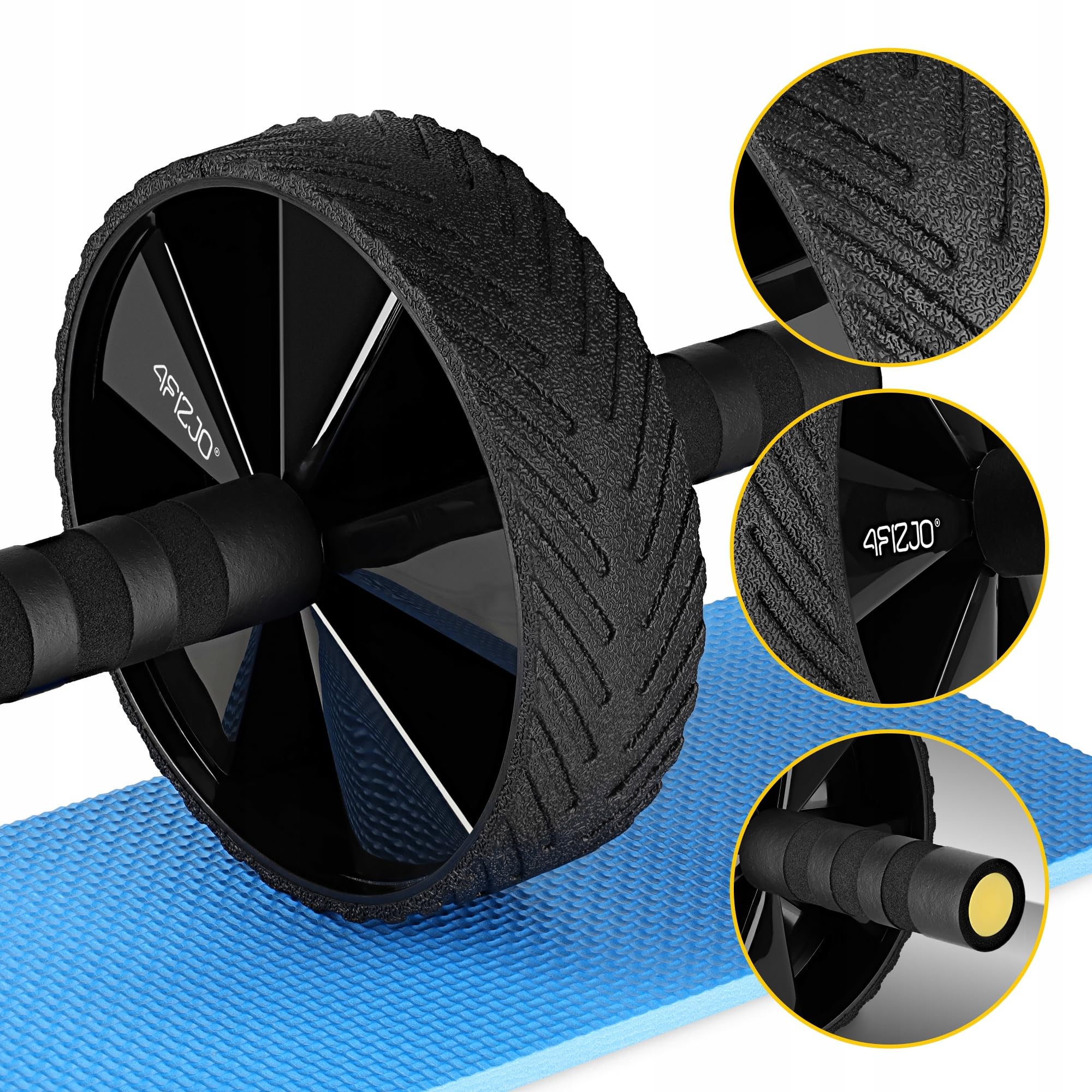 KOŁO ROLLER DO ĆWICZEŃ MIĘŚNI GŁĘBOKICH BRZUCHA TRENING W DOMU AB WHEEL