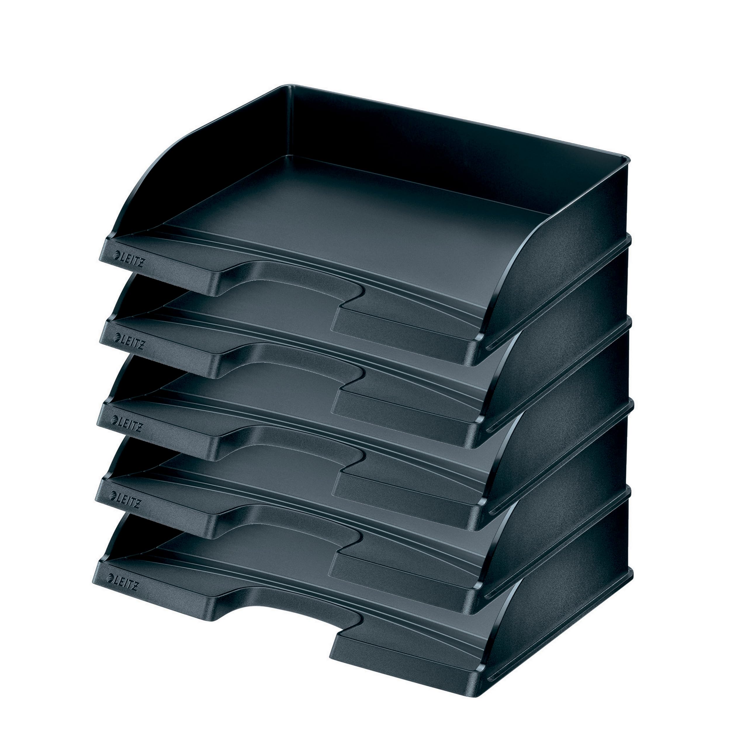 LLeitz 52180095 - Vaschetta portacorrispondenza, formato A4, confezione da 5 pezzi, nero
