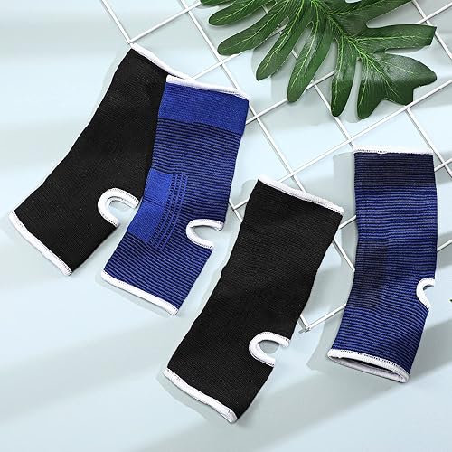 Vista 68 de Haysandy 4 Pieces/ 2 Pair Kids Ankle Support Brace Elastic Kids Compression Socks Knitted Ankle Sleeve for Jogging Running Fitness (Pink,5-10 Years)