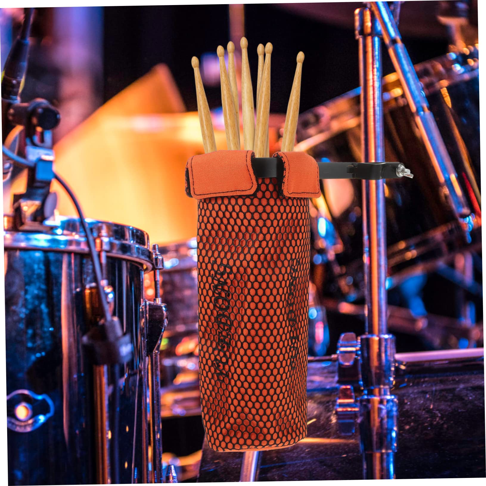 ibasenice Drumstick Bag Storage Pouch Cotton Lining and Mesh for Jazz and Dumb Drumsticks