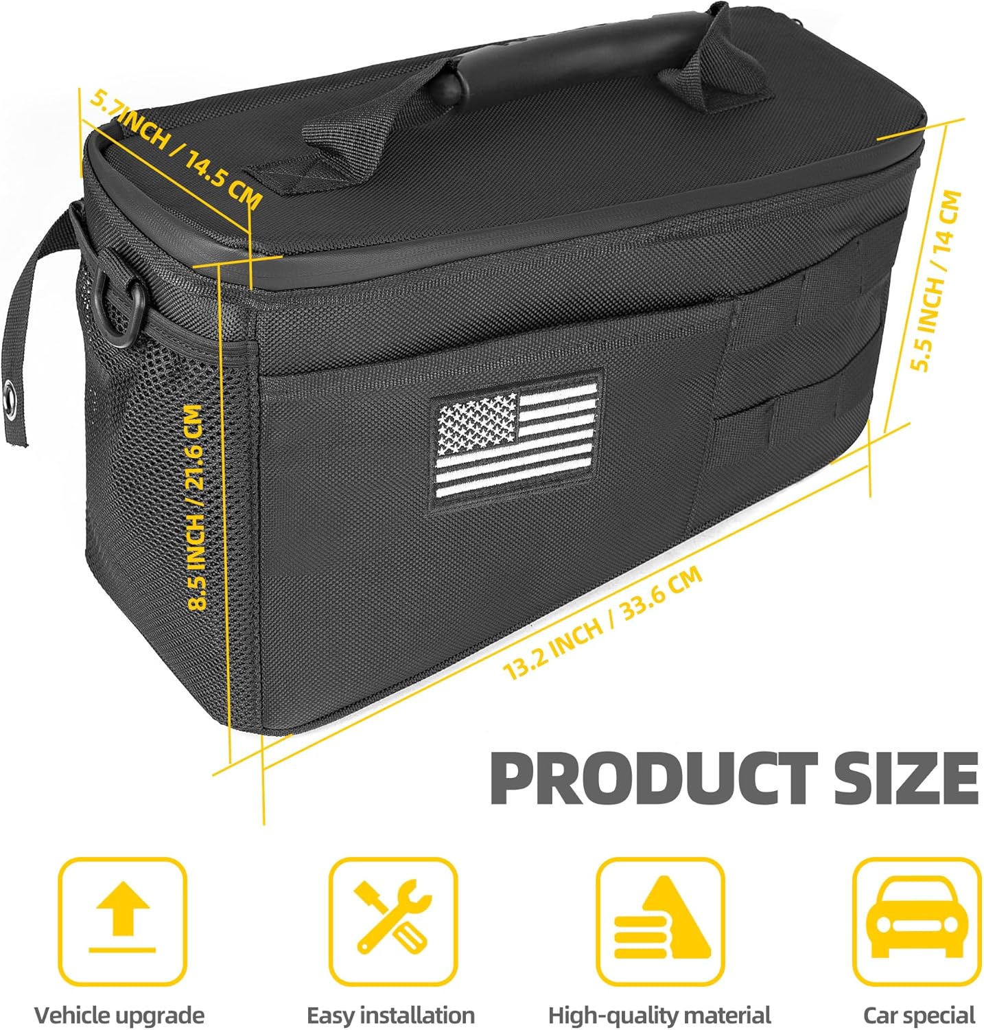 Door Storage Bags Compatible with Wrangler JK TJ LJ & Unlimited 2007-2017 4 Doors Tools Bag Wrangler Storage Bag Trunk Organizer Wrangler Interior Accessories(2-Pack)