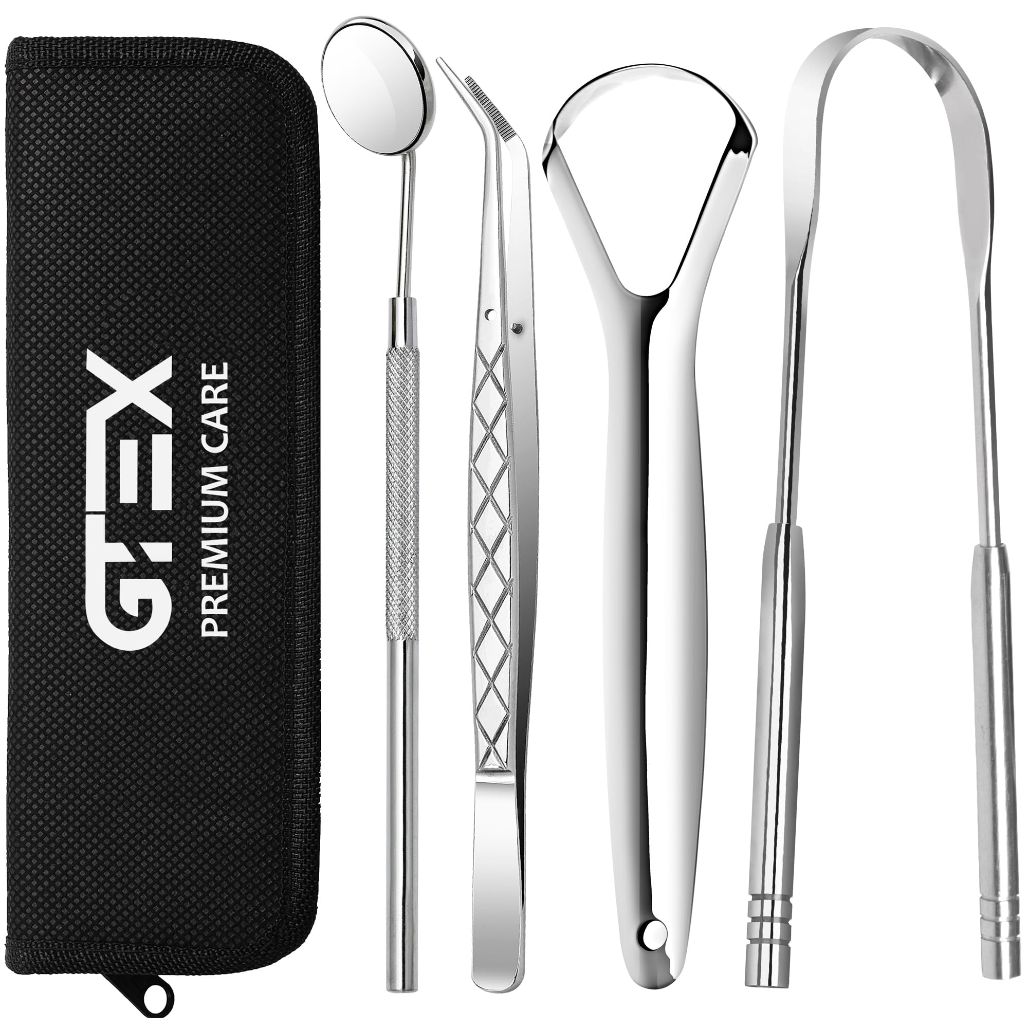 Dental Tools Made from Japanese Steel - Dental Pick - Dental Picks for Teeth Cleaning - Dental Kit with Leather Wallet