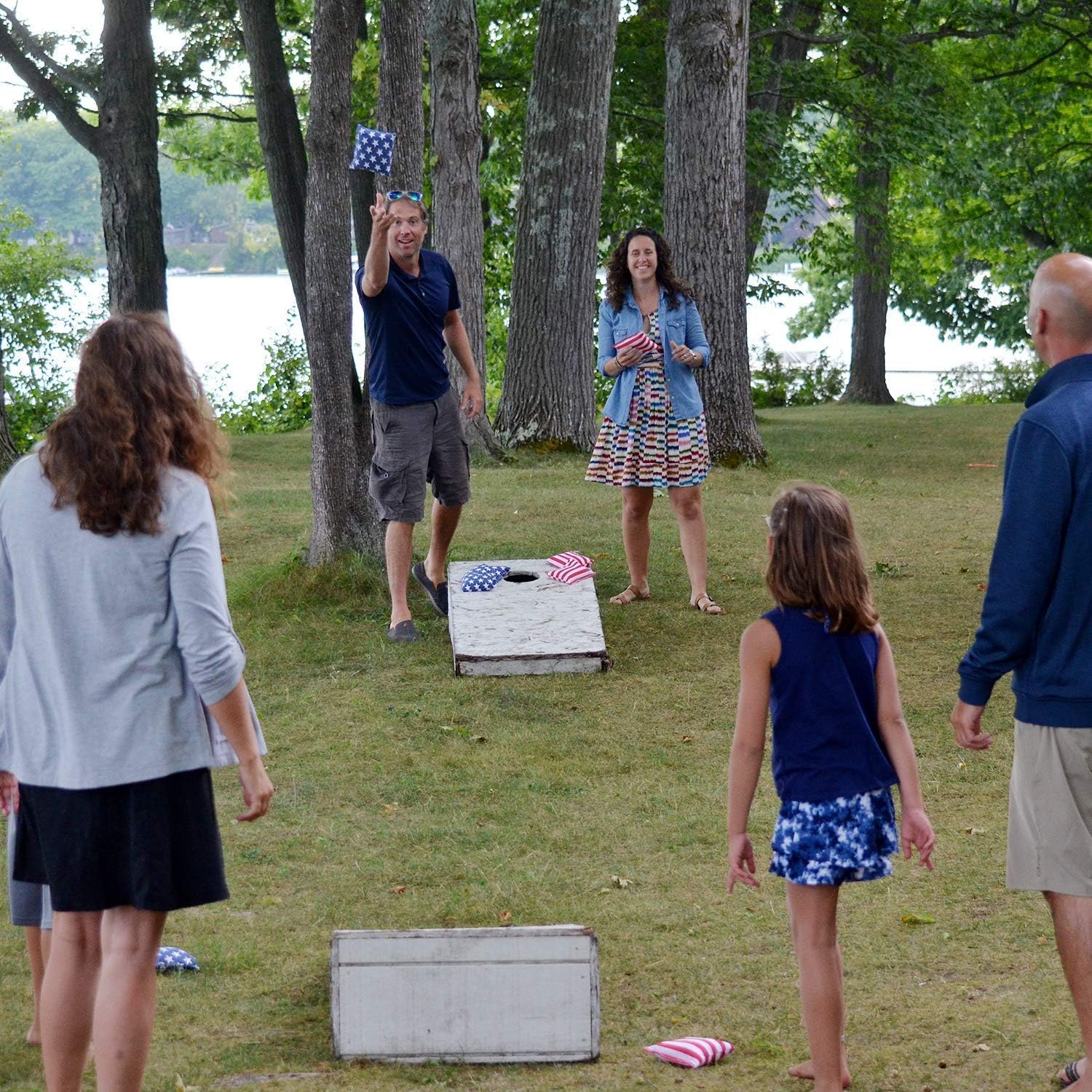 Back Float Safety Swim Bubble Belt with Adjustable Split Layers Swim Belts and Cornhole Bags Corn Filled Corn Hole Bean Bags American Flag Corn Hole Bags Bundle for Childrens Kid Toddler