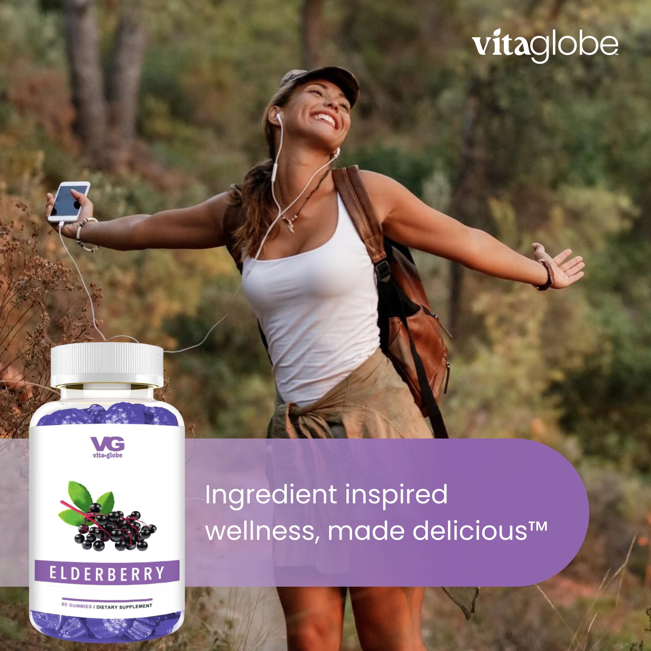 Amazon.com: VITA GLOBE Elderberry Gummies with Vitamin C & Zinc
