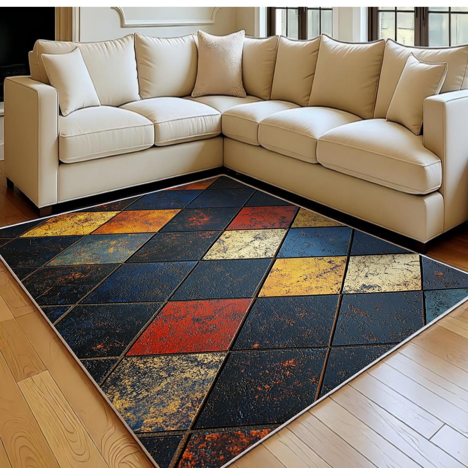 Tapis de chambre doux et lavable en machine pour réveiller la décoration du bureau