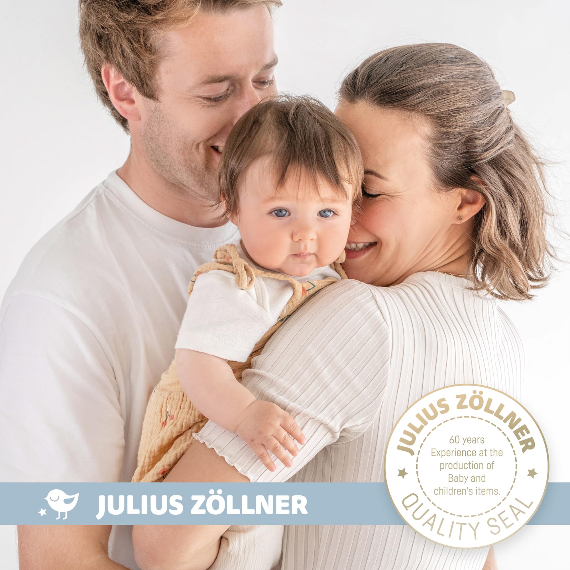 Julius Zöllner 8380347540 - Pack doble de dos sábanas bajeras para cunas, tamaño 60 x 120/70 x 140, color taupe, unisex