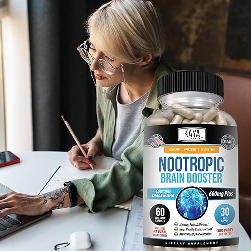 Miniatura 8 de Kaya Naturals - Potenciador cerebral nootrópico - para memoria y concentración - Suplemento de apoyo cerebral - Enfoque y concentración y precisión