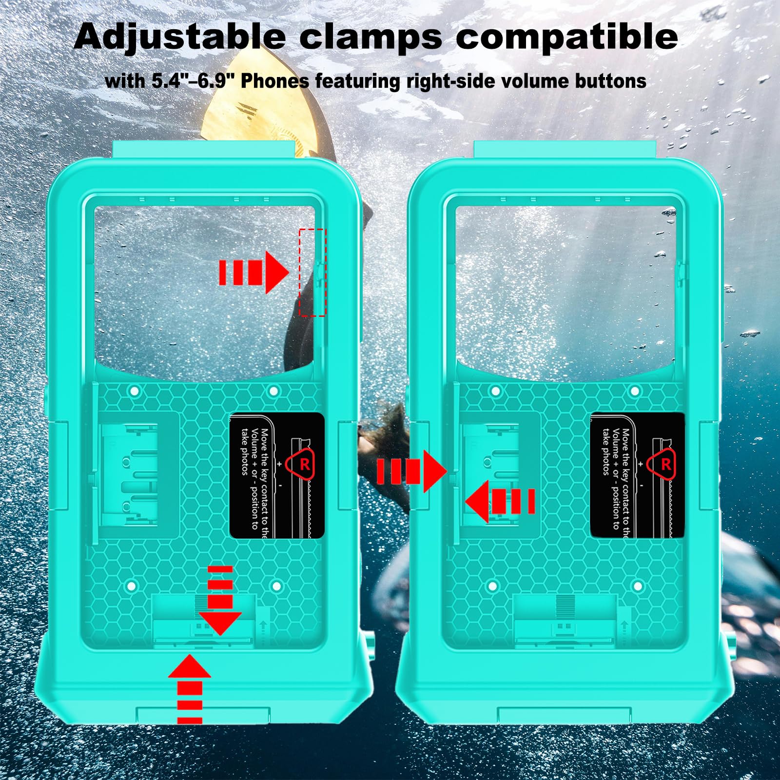 ShellBox Case Custodia per telefono subacquea IP68 2026, 15,7 m 1H, fotografia subacquea per Samsung Galaxy S26/S25/S24/S23 Ultra/Plus, adatta per telefoni con pulsante del volume destro da 5,4"-6,9