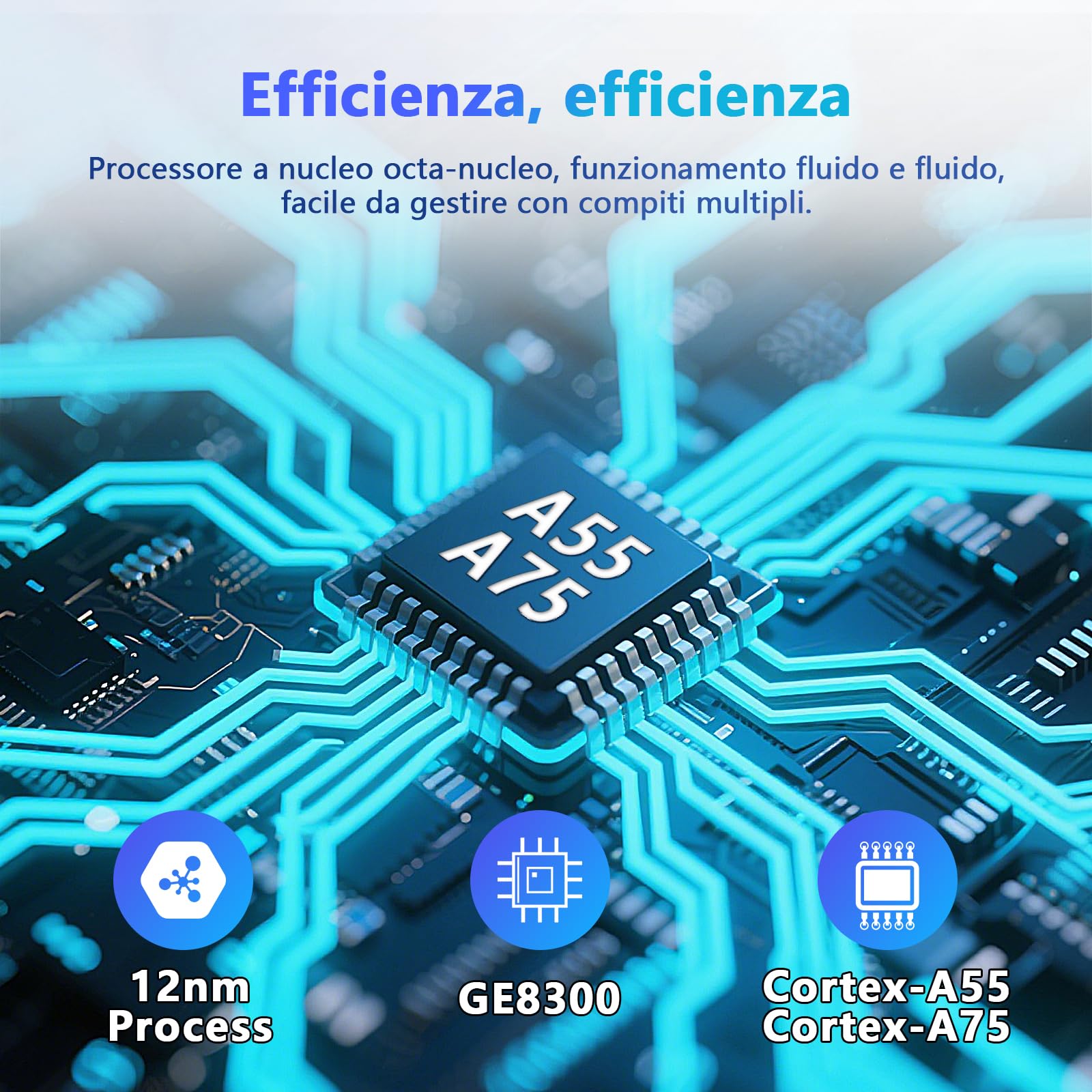 Raemond Android 15 compresse da 10 pollici,18GB RAM 128GB ROM, 1280 x 800 IPS HD，Widevine L1,Octa-Core, 1TB espandibile, WiFi 6, BT5.4, T30 CPU, doppia Camera 5MP+8MP, 6000 mAh, GPS (Nero)