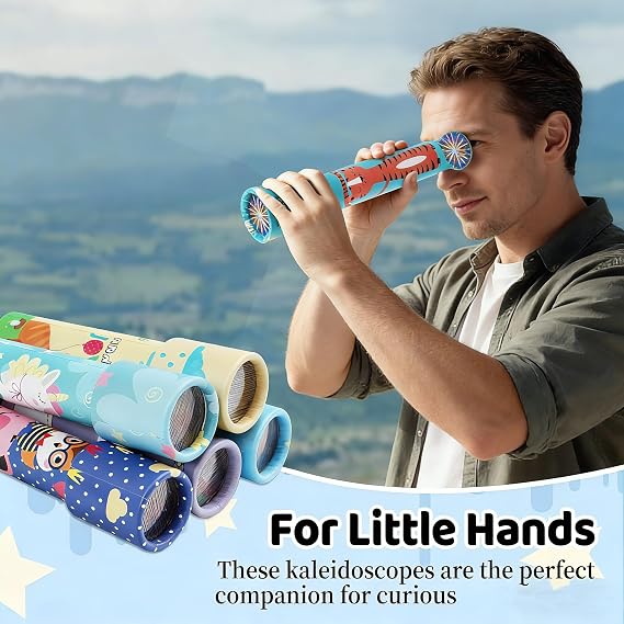 12pcs Classic Kaleidoscope Toy Set, Random Patterns, Party Bag Fillers