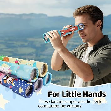 12pcs Classic Kaleidoscope Toy Set, Random Patterns, Party Bag Fillers