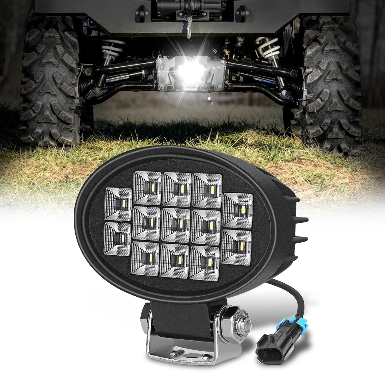Chelhead LED Backup Reverse Light Compatible with 2018-2024 Polaris Ranger 1000 XP/Crew, 27W Rear LED Tail Light Kit, Plug and Play Waterproof Shockproof UTV Accessories