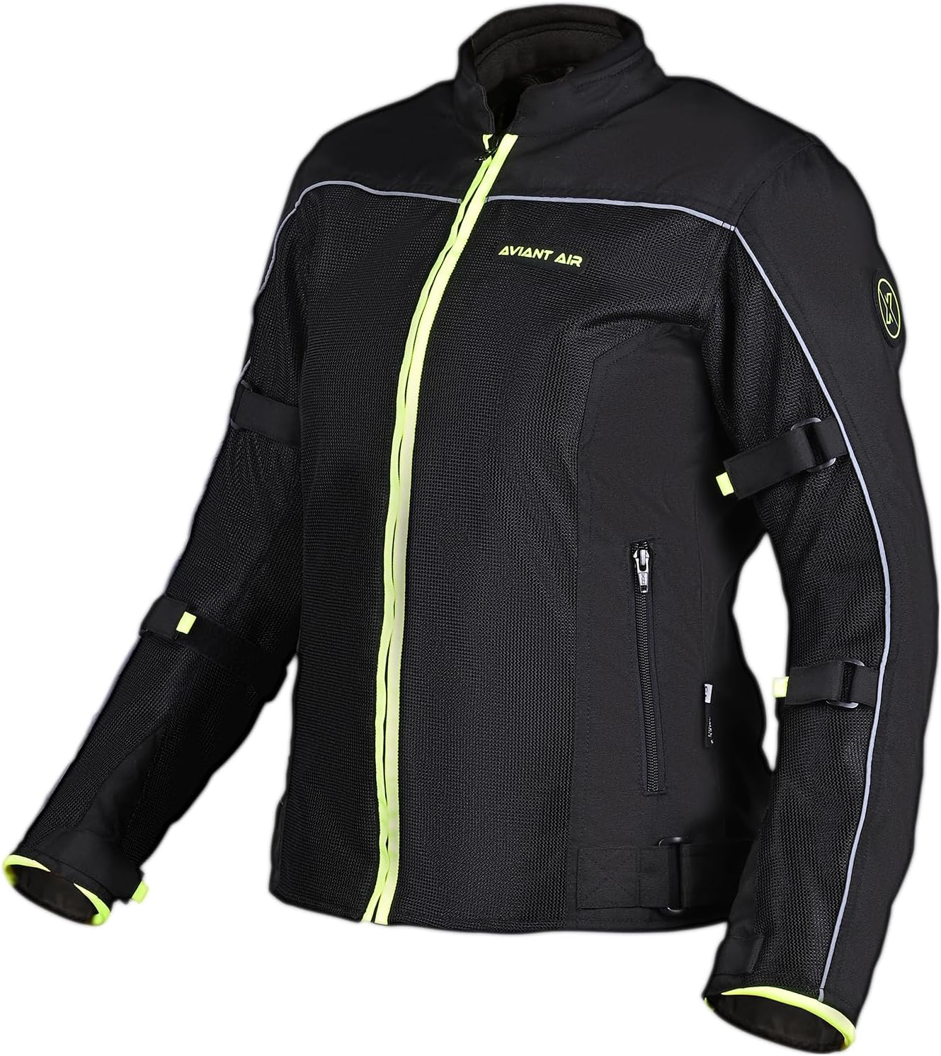 Allextreme AVIANT AIR Women Bike Riding Jacket CE Level 2 Certified Armour Protector Elbows Shoulders Protection Mesh Fabric Motorcycle Rider Gear (M, Black/Green)