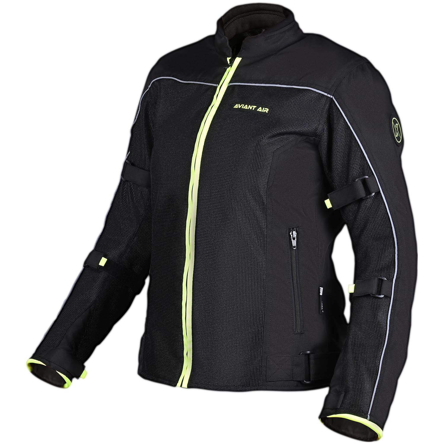 Allextreme AVIANT AIR Women Bike Riding Jacket CE Level 2 Certified Armour Protector Elbows Shoulders Protection Mesh Fabric Motorcycle Rider Gear (M, Black/Green)