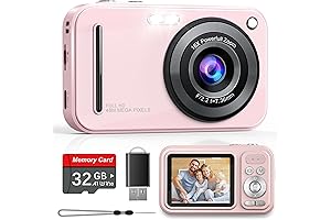 Reelabili Kid's Digital Camera - 48MP Kids Camera Pink