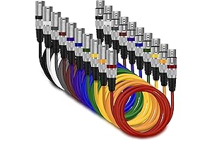 GearIT XLR to XLR Microphone Cable: Enhanced 3 Feet XLR Patch Cable...