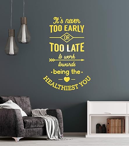 Miniatura 6 de Vinilo grande de vinilo para pared, frase saludable que dice inspirar salud, decoración de oficina médica, pegatinas mural (ig5602)