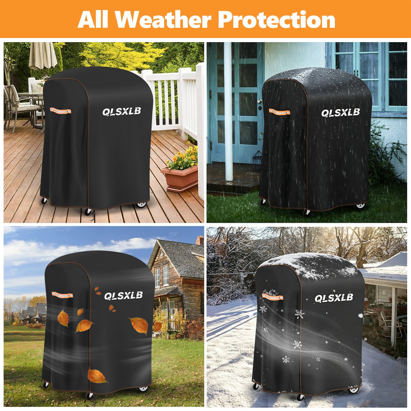 Copertura Barbecue Da Esterno, Tessuto Oxford 420D Copri Barbecue Impermeabile 77x70x110cm, Resistente Agli Strappi Telo Per Griglia Anti Polvere Neve Pioggia Sole Raggi UV Nero