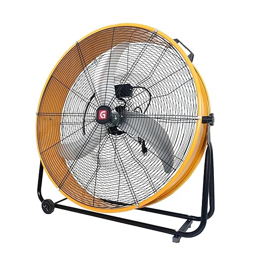 30" Heavy Duty Drum Fan, 14000 CFM High Velocity Industrial Fan with 3-Speed Control, Commercial-Grade Floor Fan for Warehouse, Workshop, Gym & Farm