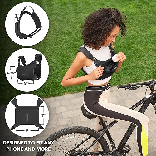 Miniatura 8 de Paquete de cofre para correr, chaleco reflectante, repelente al agua, soporte para teléfono, bolsa de entrenamiento para corredores, ciclismo,