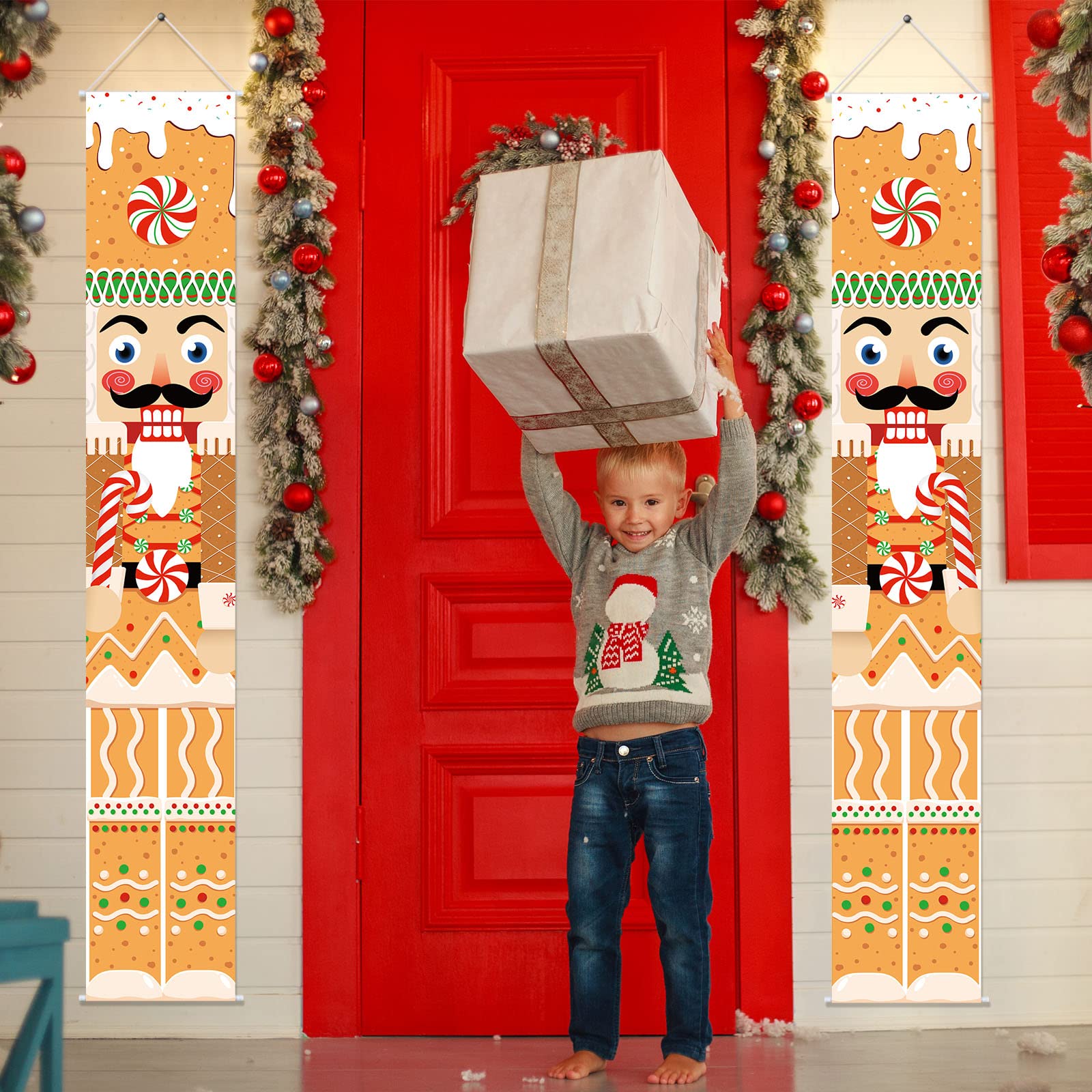 Bannières De Porte De Casse-Noisette De Noël Signes De Porche De Casse-Noisette Soldat