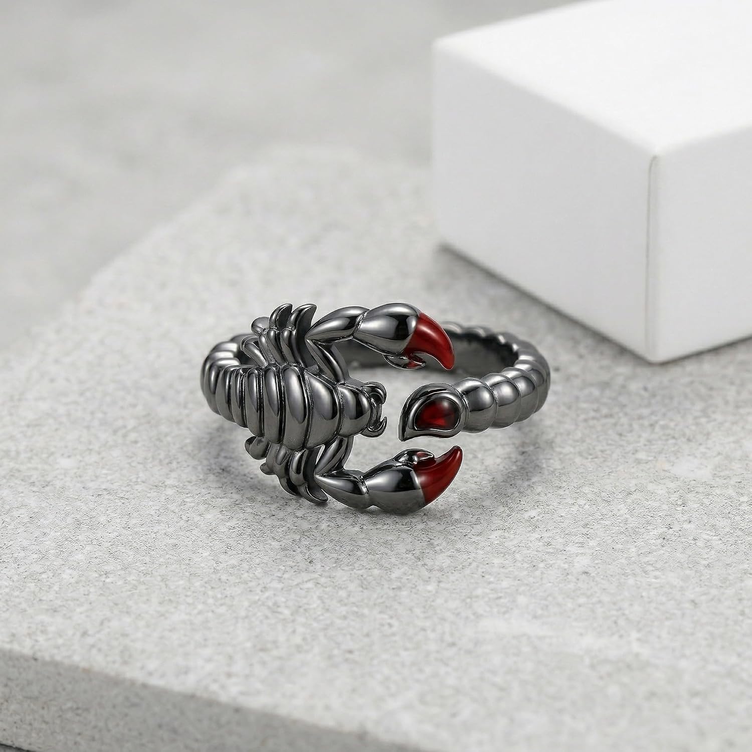 YFN Scorpion Ring Sterling Silver Animal Open Adjustable Jewelry Fashion Gifts for Women Men