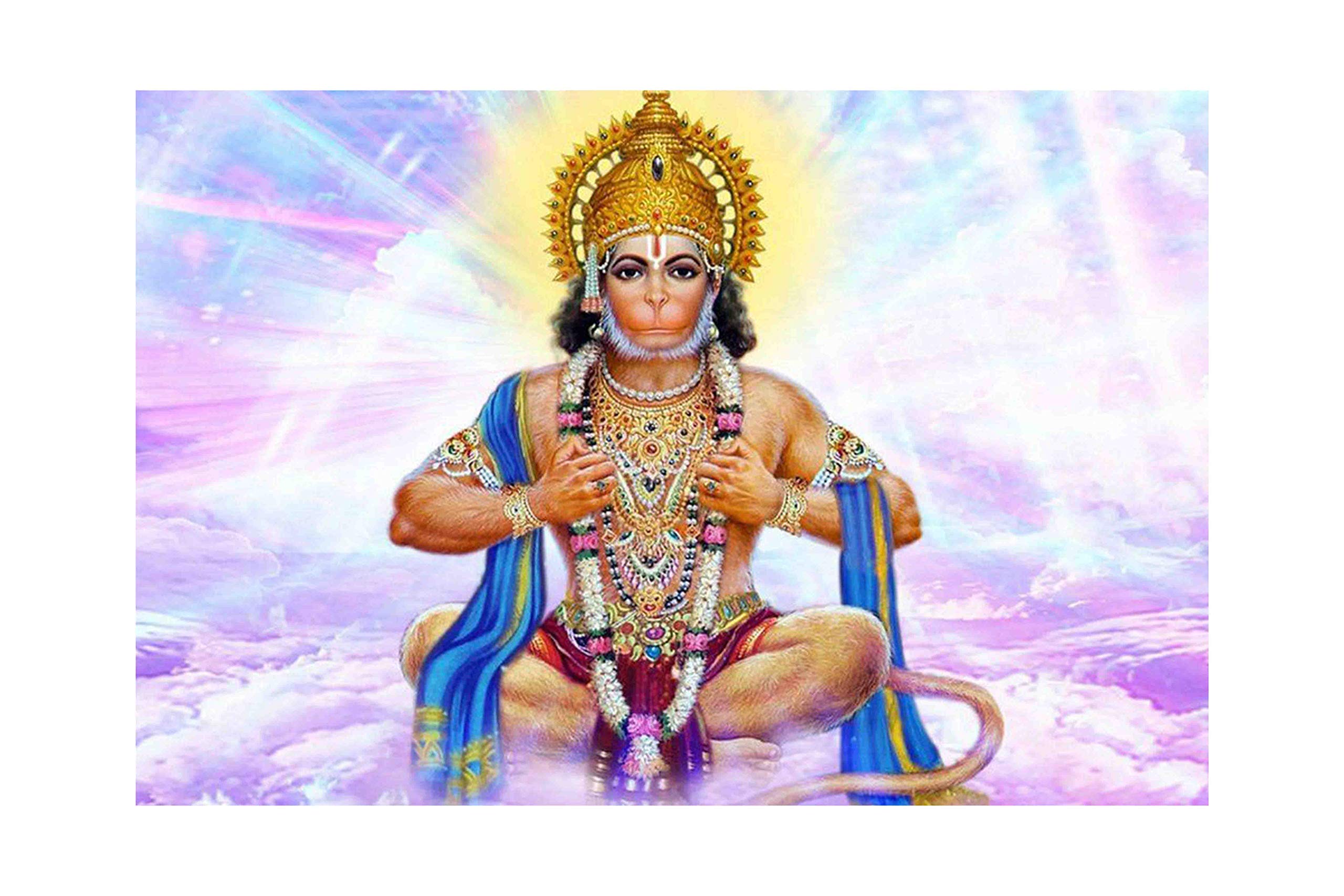 Buy Yellow Alley Religious Sticker PosterHanuman Ji Poster for Pooja