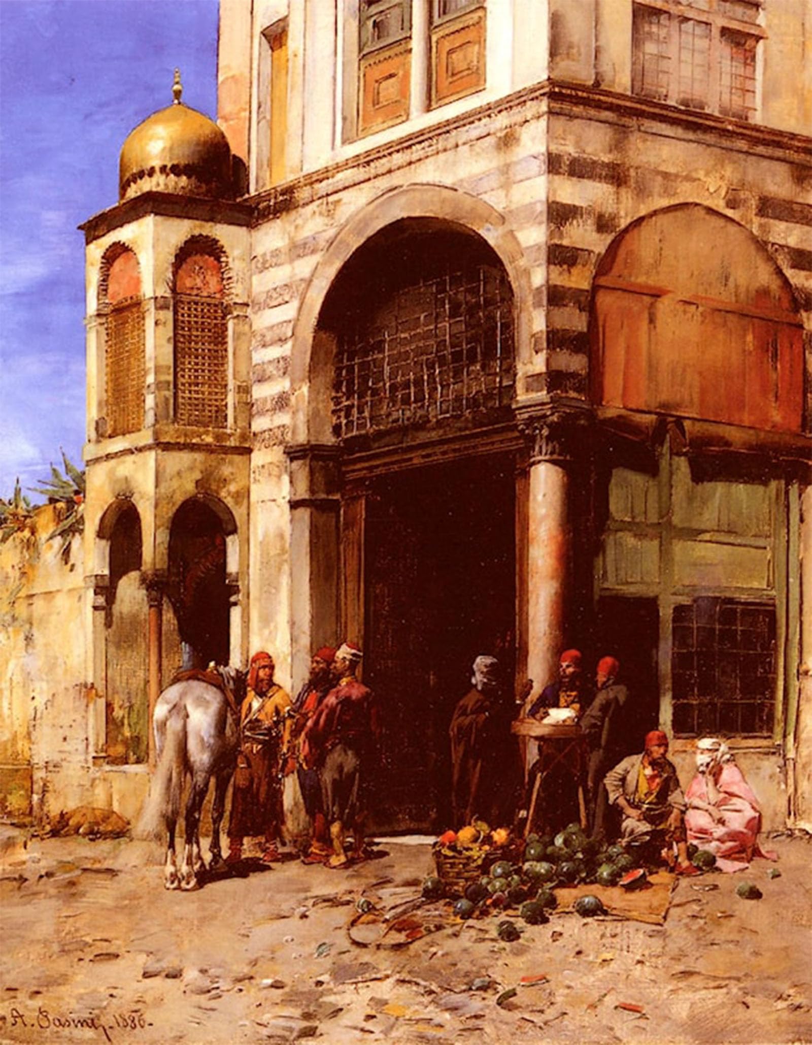 POSTERIIk Famous Animal Posters Vintage Picture the Fruitmarket by Alberto Pasini Modern Wall Decor for Home Decor 60x90cm