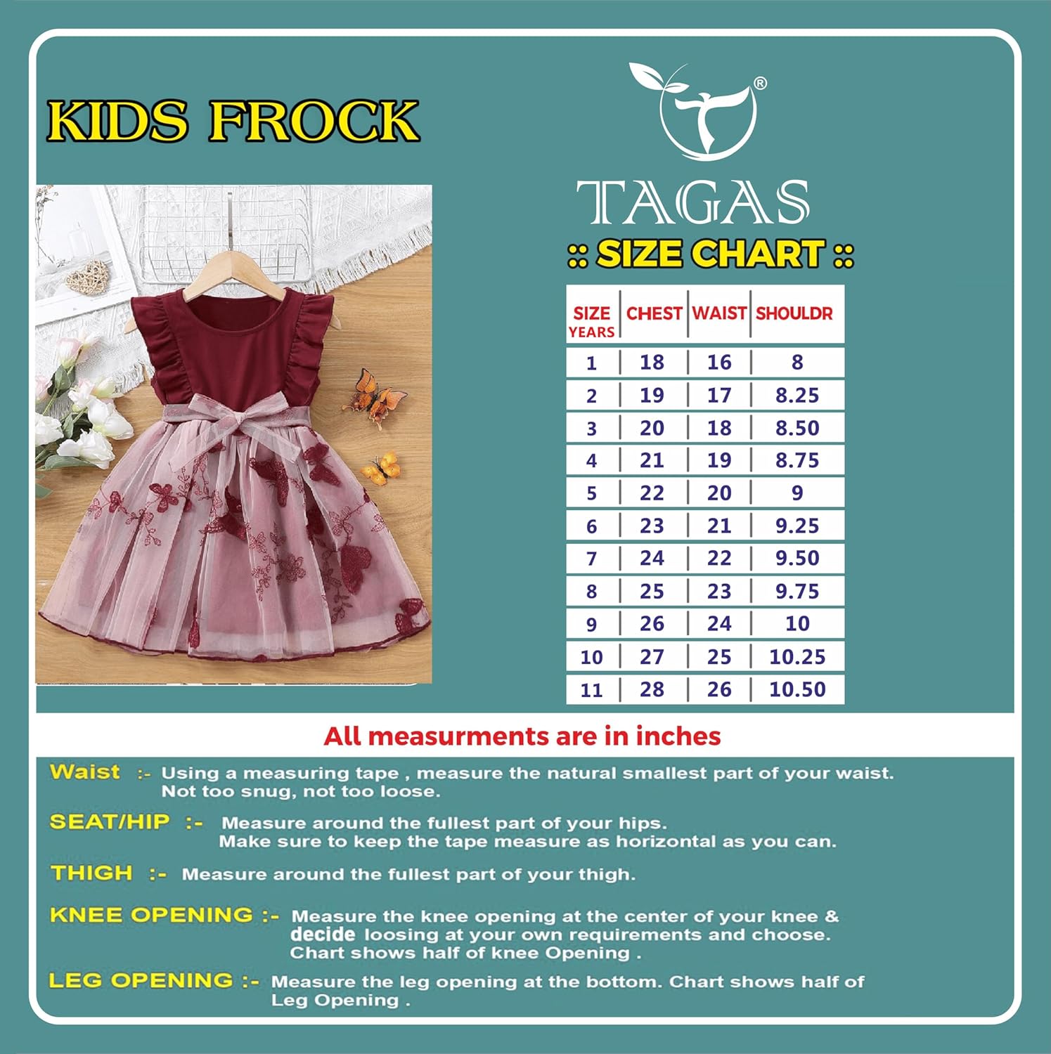 TAGAS Girls Embroidery Pattern Cap Sleeve Dress