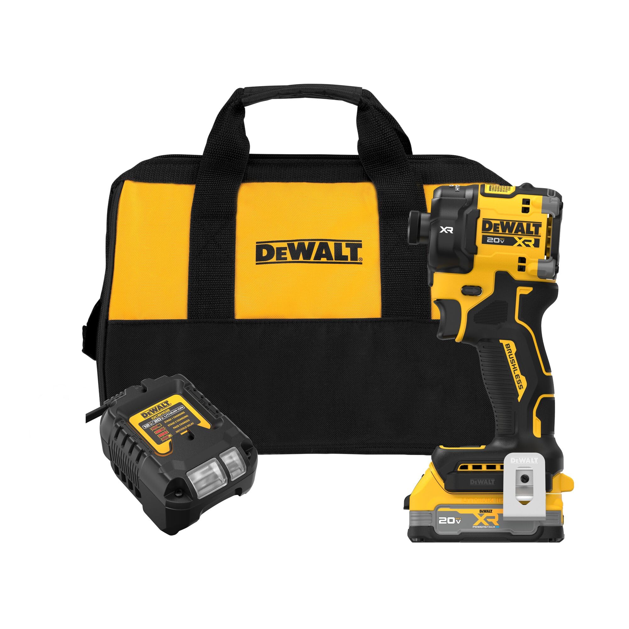 DEWALT 20V MAX XR 1/4 Inch Quiet Hydraulic Cordless Impact