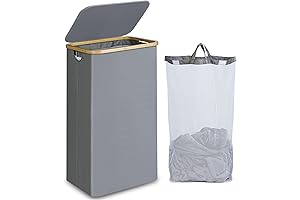 Laundry Basket with Lid, 100L Tall Laundry Basket for Clothes and Toys