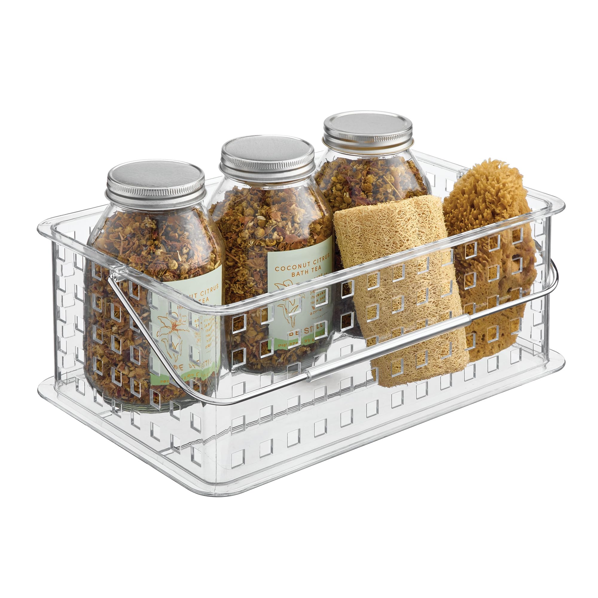 iDesign Large Stackable Shower Caddy Basket for Bathroom or College Dorm Clear Made in USA
