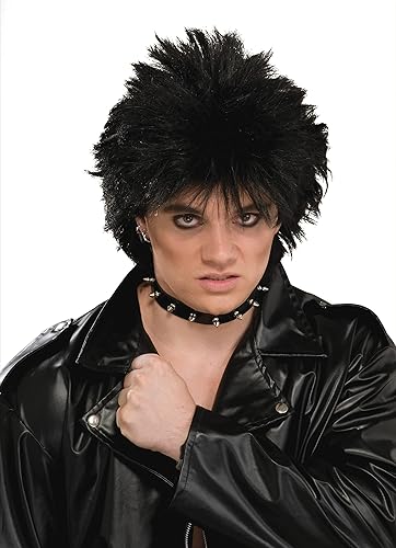 Miniatura 2 de Forum Novelties - Peluca negra Rock Idol de los años 80