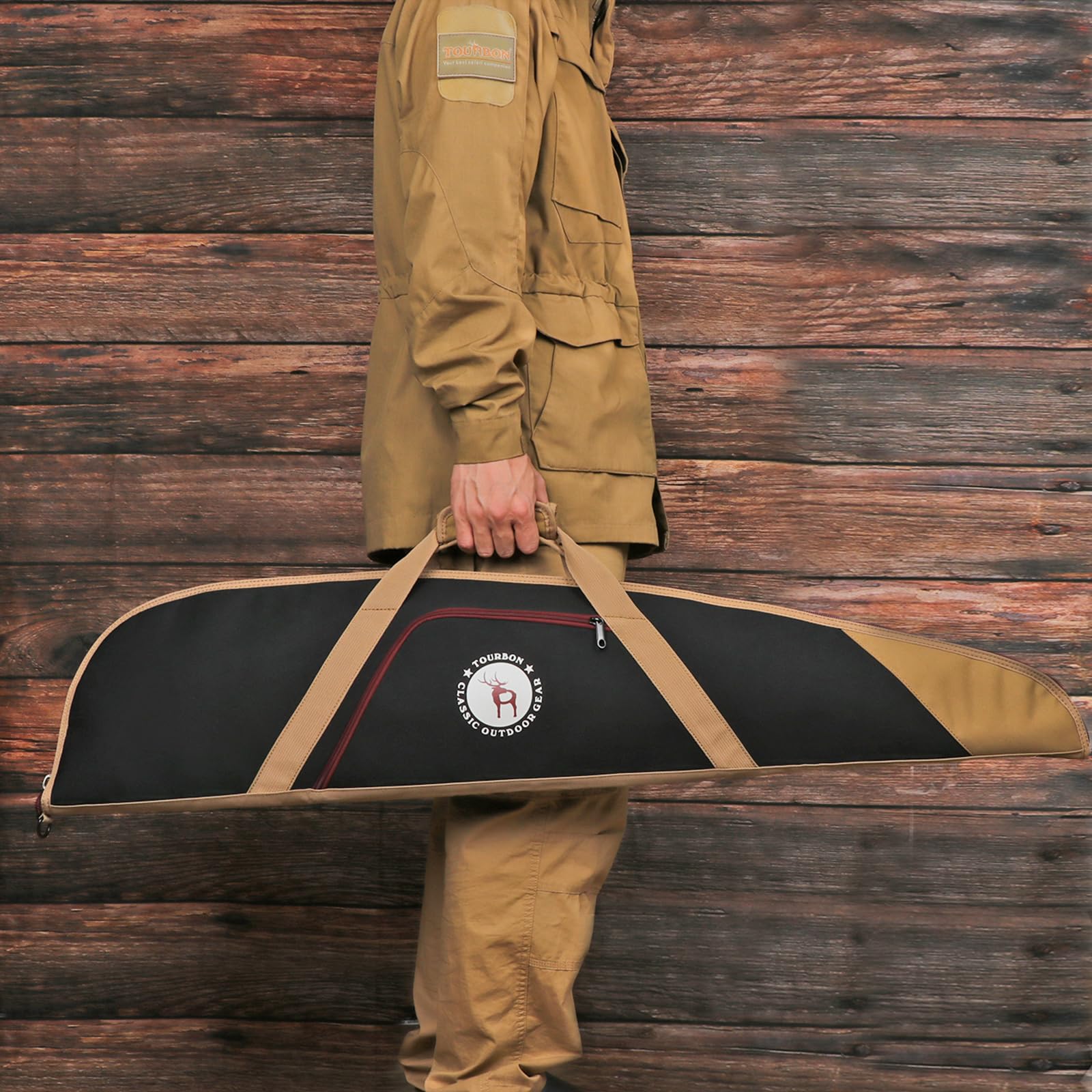 TOURBON Weiche Gewehrtasche, gepolsterte Luftgewehrtasche, 42" Nylon, Jagd- und Schießsport-Transporttasche