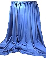 Vista 19 de New Creations Fabric & Foam Inc, 2 paneles de cortina de poliéster sin costuras de 5 pies de ancho, color negro, 2 paneles de 5 pies de ancho x 15