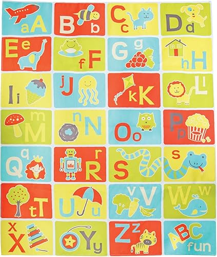 Miniatura 1 de Pacific Play Tents 96000 Kids A-B-C Tapete de aprendizaje y diversión para dormitorio, sala de juegos o aula, 48 x 58 pulgadas, amarillo