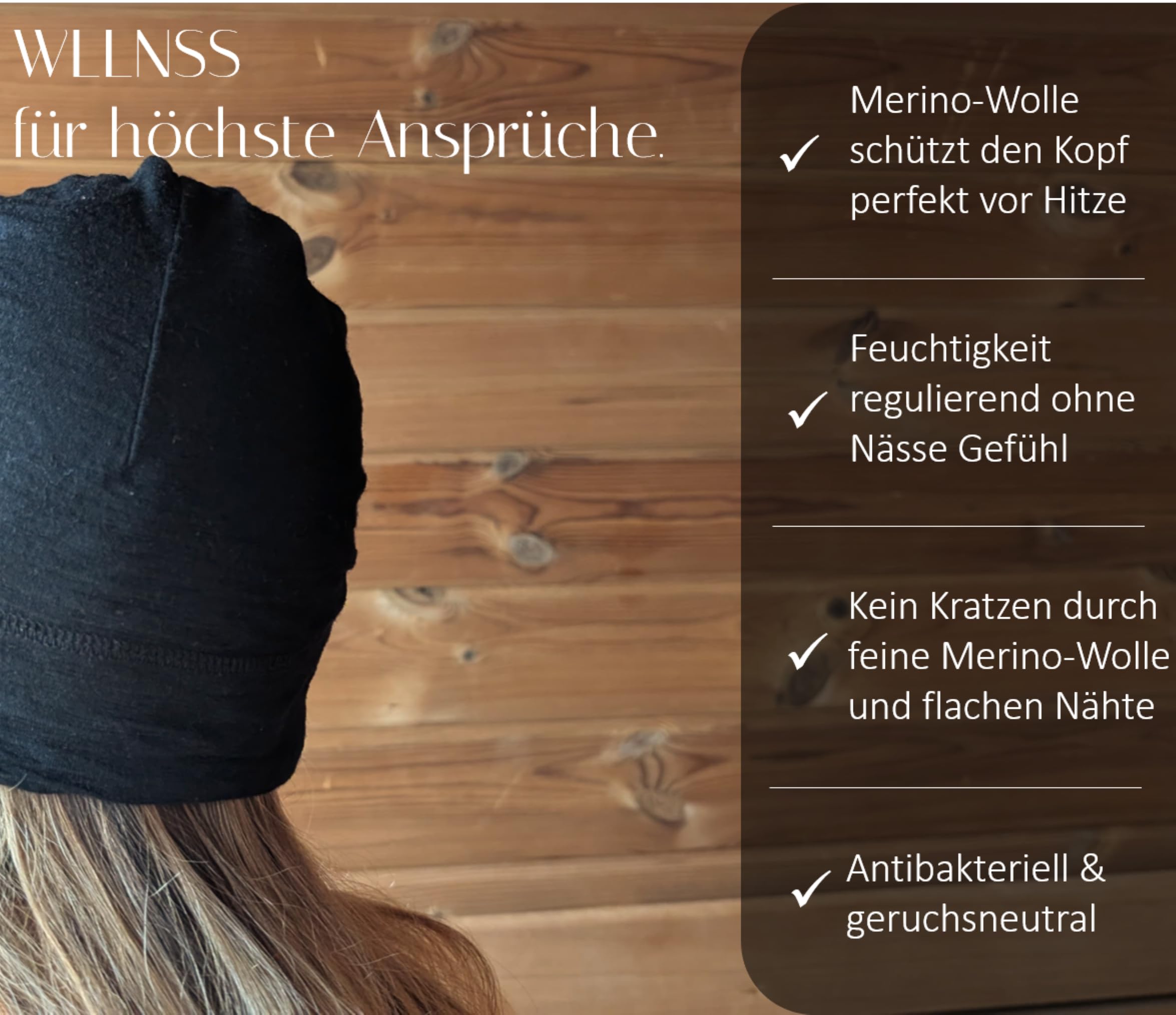 Bonnet de sauna 100 % laine mérinos, chapeau de sauna de qualité supérieure pour homme et femme, unisexe, accessoire de sauna, cadeau pour homme et femme