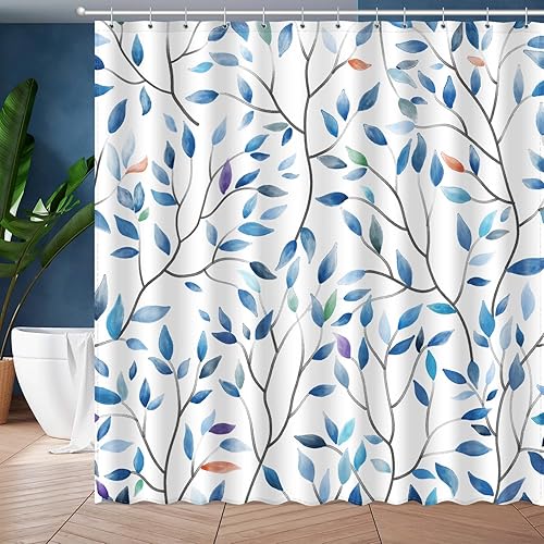 Miniatura 12 de Cortina de ducha de renos navideños, cortina de baño de poliéster para decoración navideña de invierno, tela de tela de nieve para el hogar, con 12