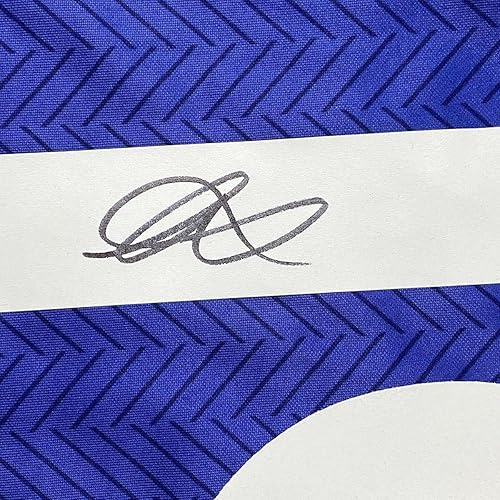 Miniatura 2 de Framed Autographed/Signed Mason Mount 35x39 Chelsea FC Blue Soccer Futbol Jersey Beckett BAS COA #2