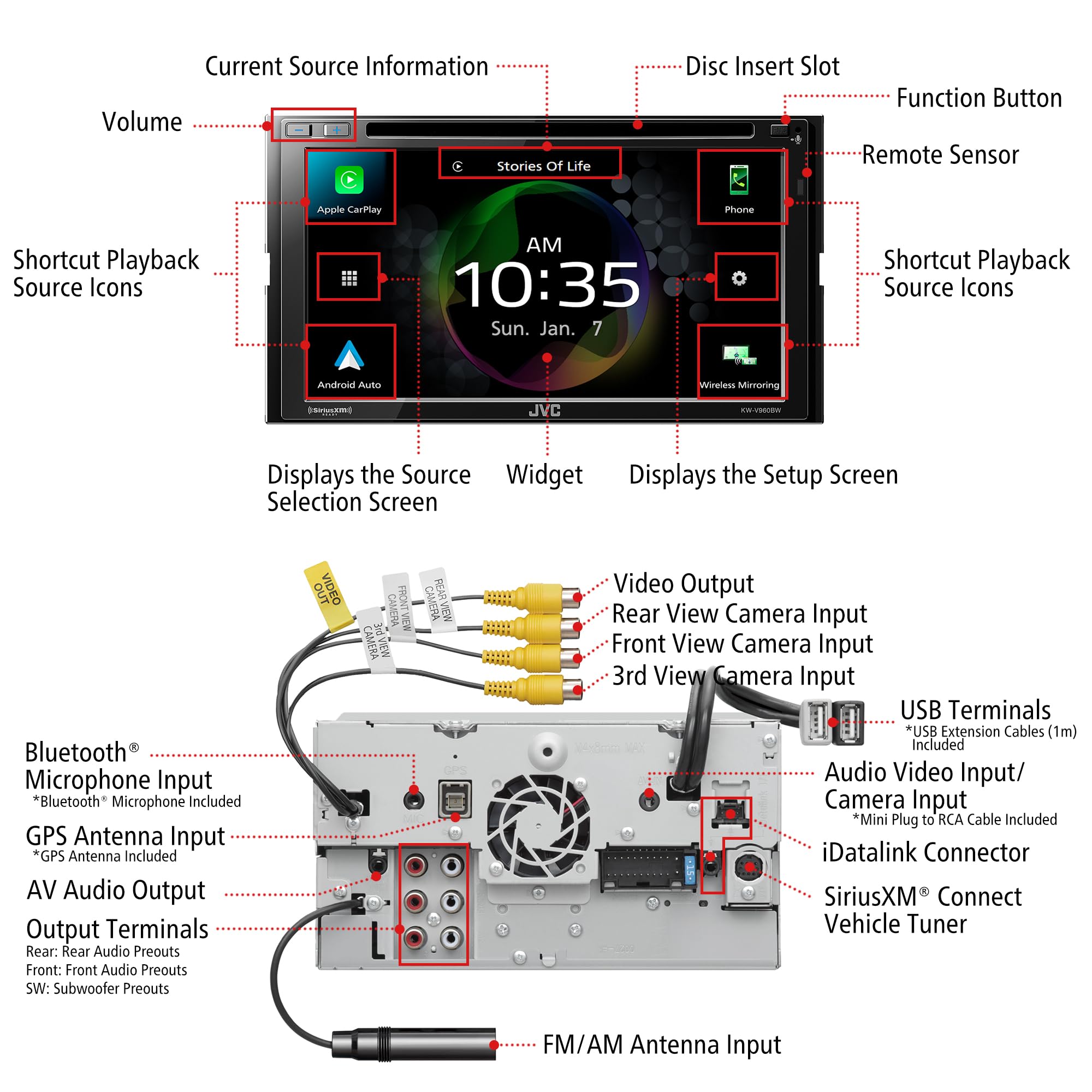 Amazon.com: JVC KW-V960BW Built in Wi-Fi for Wireless CarPlay