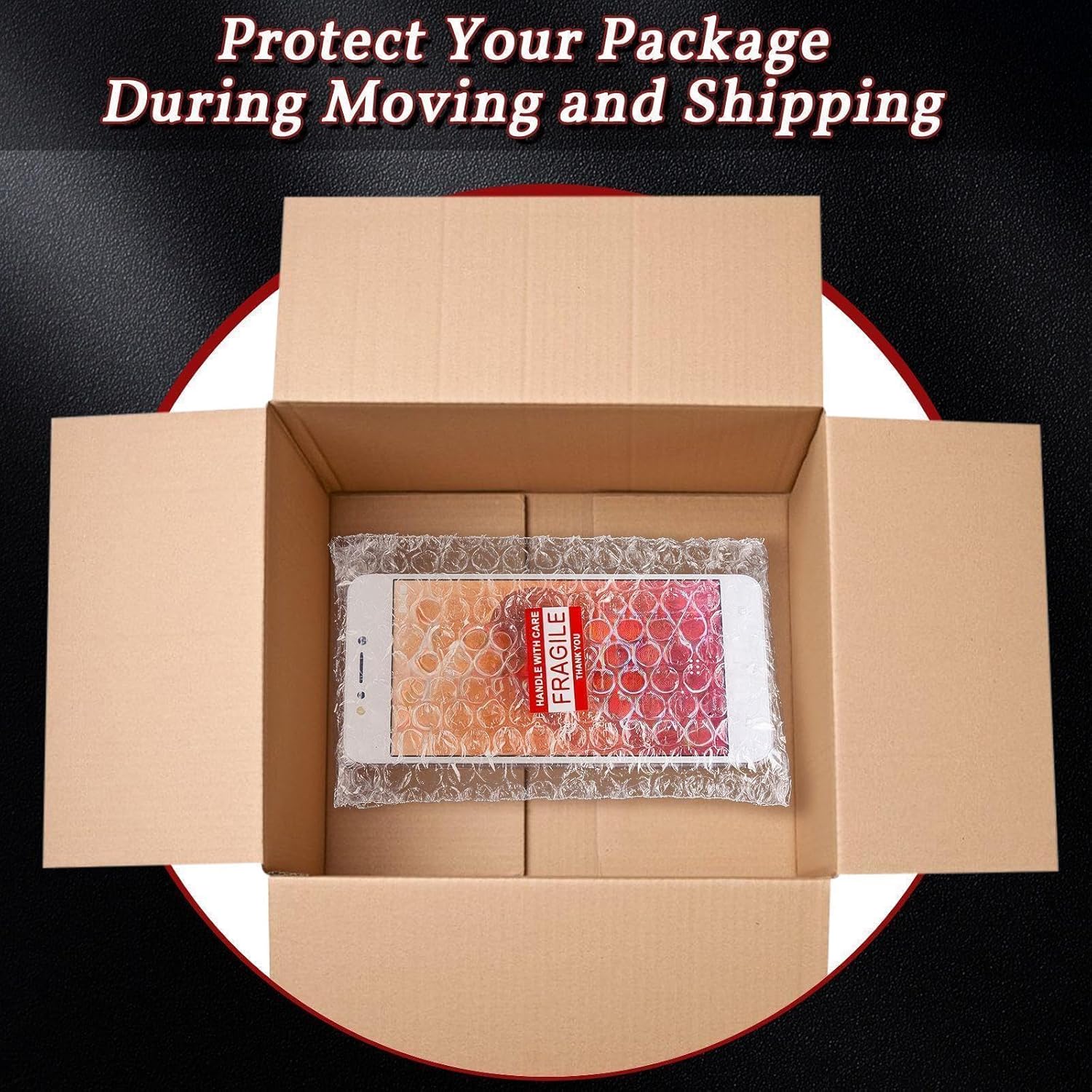 200 Pcs Bubble Pouches 4 x 6 Inch with 50 Pcs Fragile Reminder Stickers Double Wall Bubble Cushioning Bags Wrap Self Sealing Clear Pack Bags Packing Wrap for Moving Storage Shipping Packaging Supply