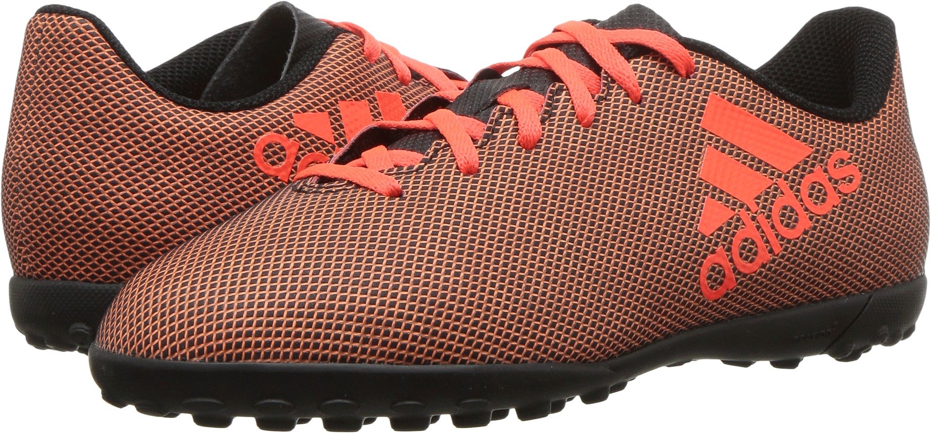 adidas Boy's X 17.4 TF J Soccer Shoe, Black/Solar Red/Solar Orange, 11.5 M US Little Kid