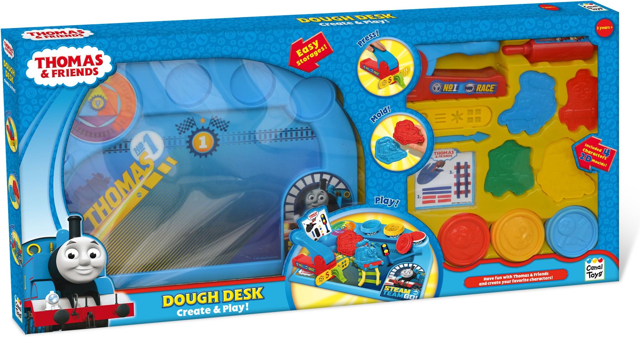 Thomas & Friends Dough Desk with Character Moulds and 3 Doughs