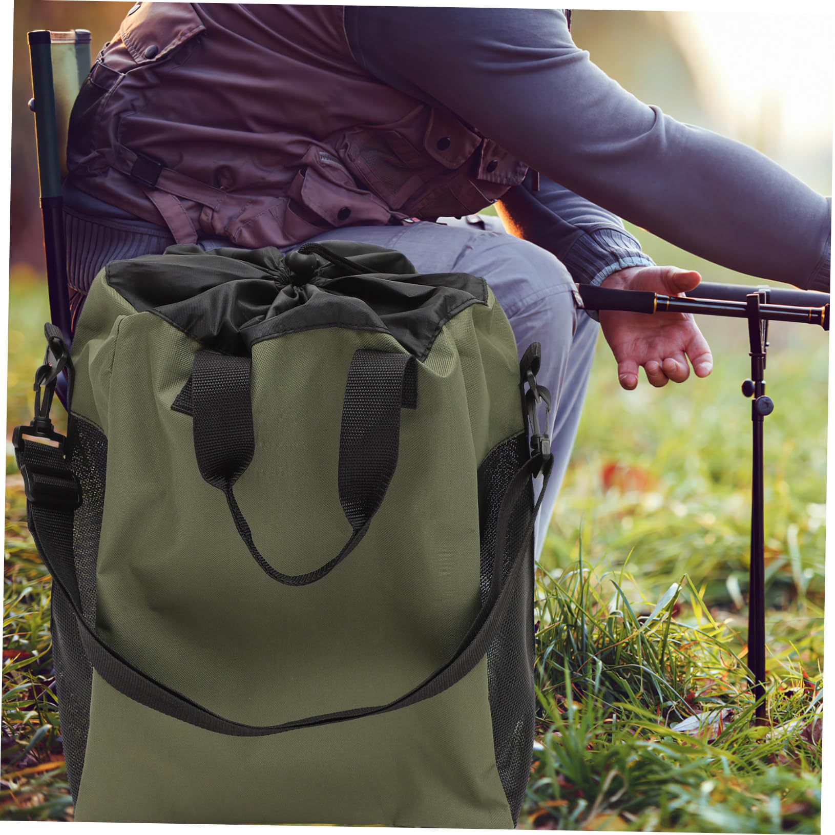 Borsa Sacco Organizer Comodo Rete Traspirante Oxford da Pesca Porta-stivali per Stivali Impermeabili e Abbigliamento Bagnato, per Pesca All'aperto
