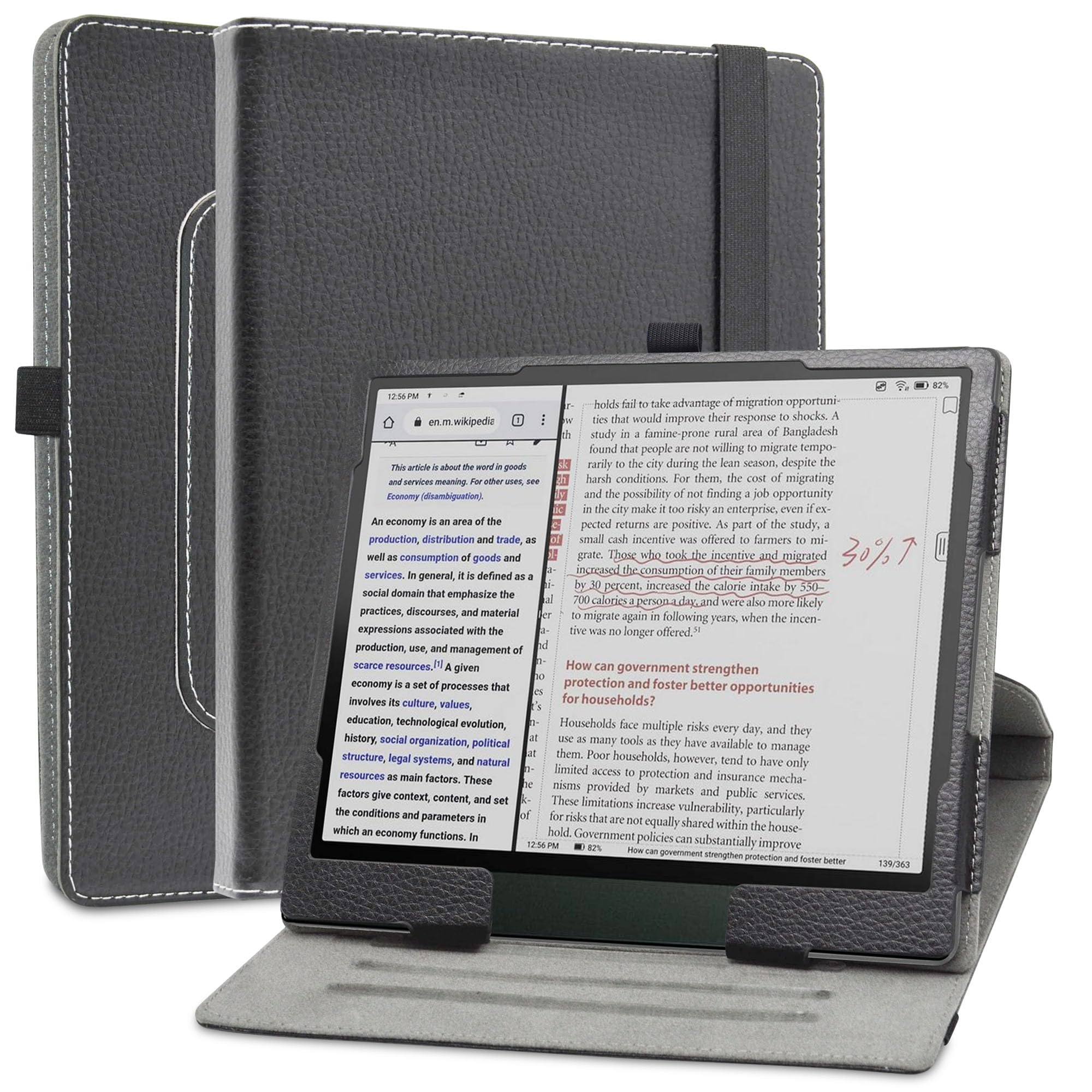 Drehbare Hülle Für Boox Note Air – 360° Rotating Case Mit Standfunktion, Schwarz