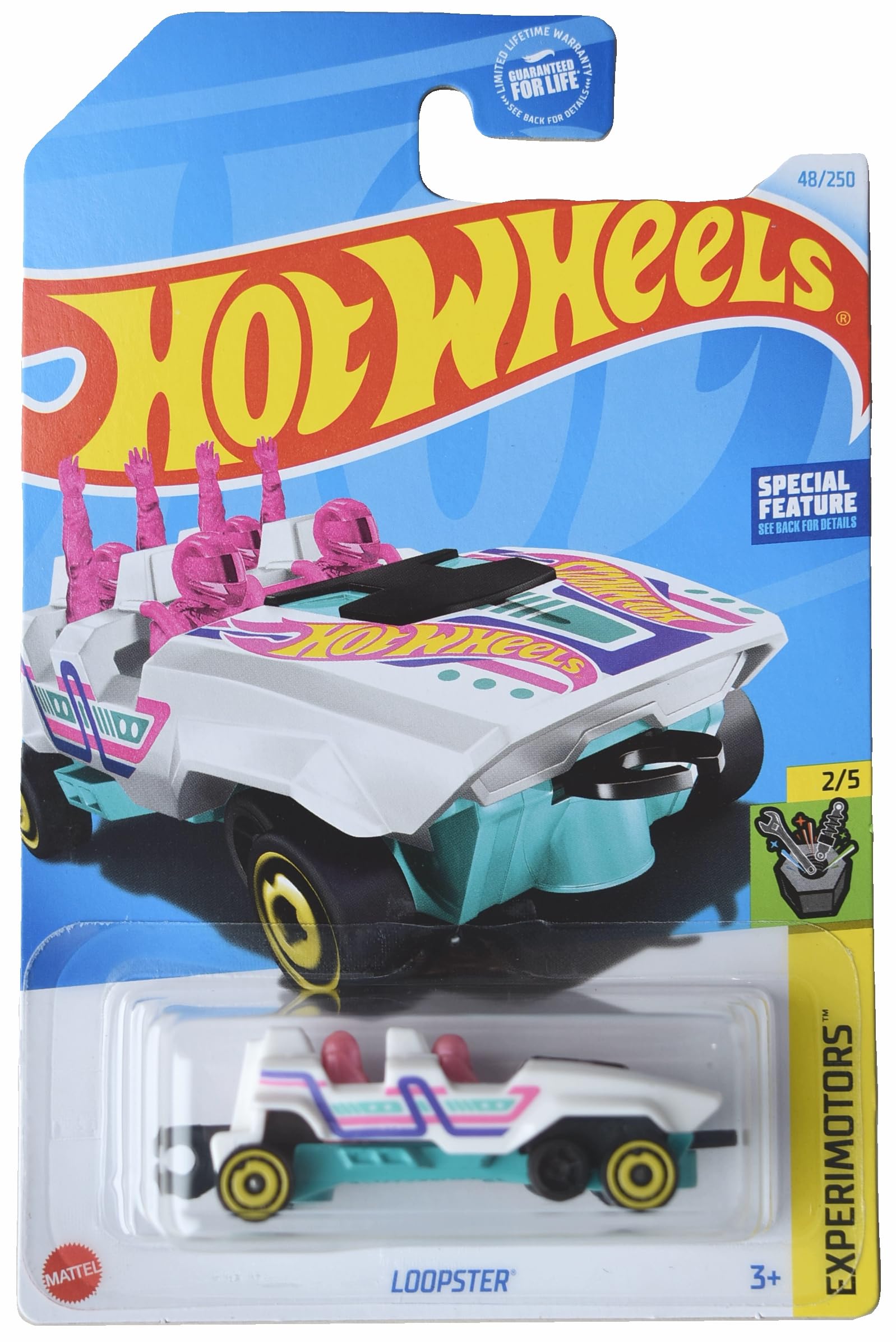 Mattel Hot Wheels Loopster, Experimotors 2/5 [White/handsdown] 48/250