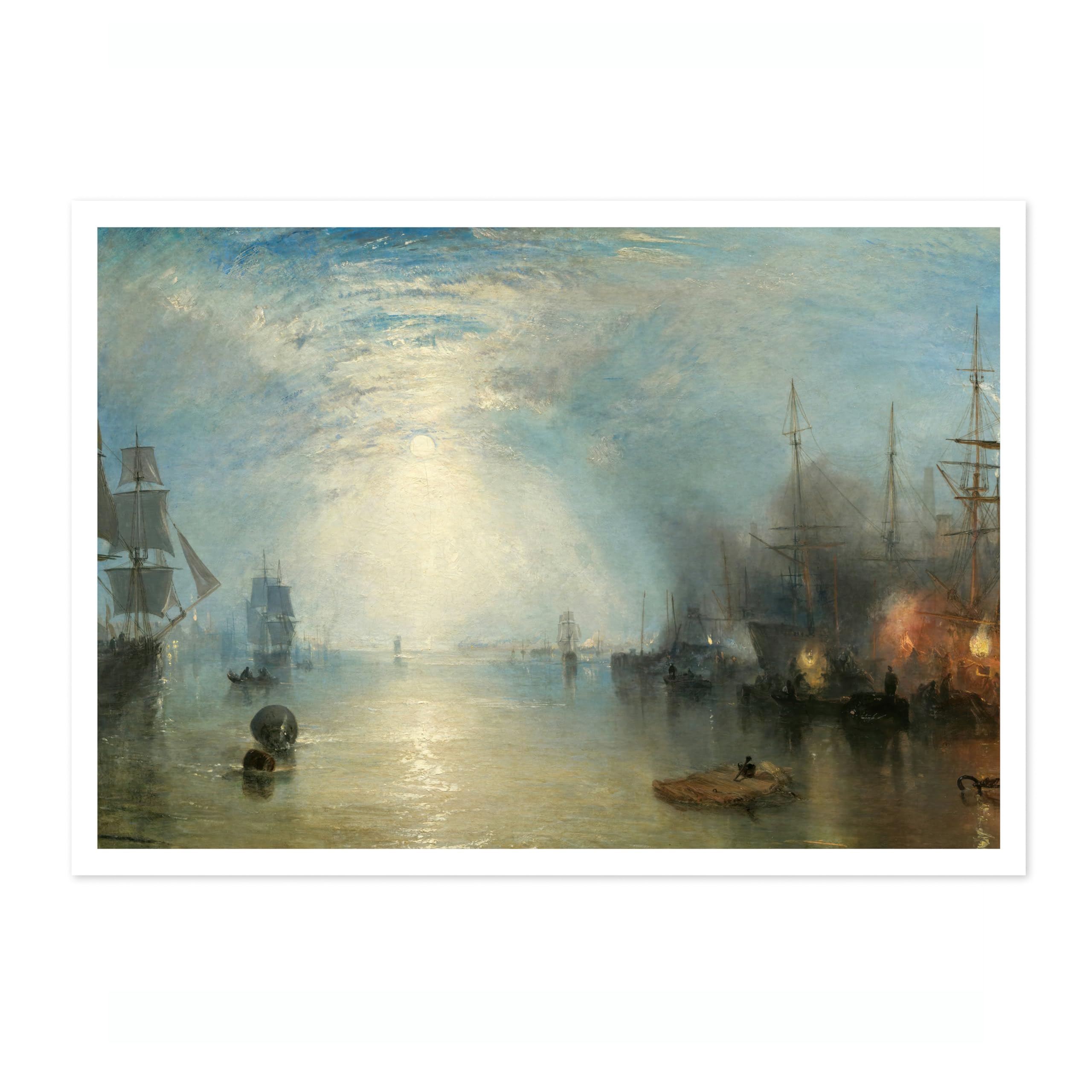 Keelmen Heaving In Coals By Moonlight Joseph Mallord William Turner Print, Classic Art Painting Print, Art Exhibition Wall Art, Vintage Home Decor Picture, A2 (Print Only) - 59.4x42cm โ image 1